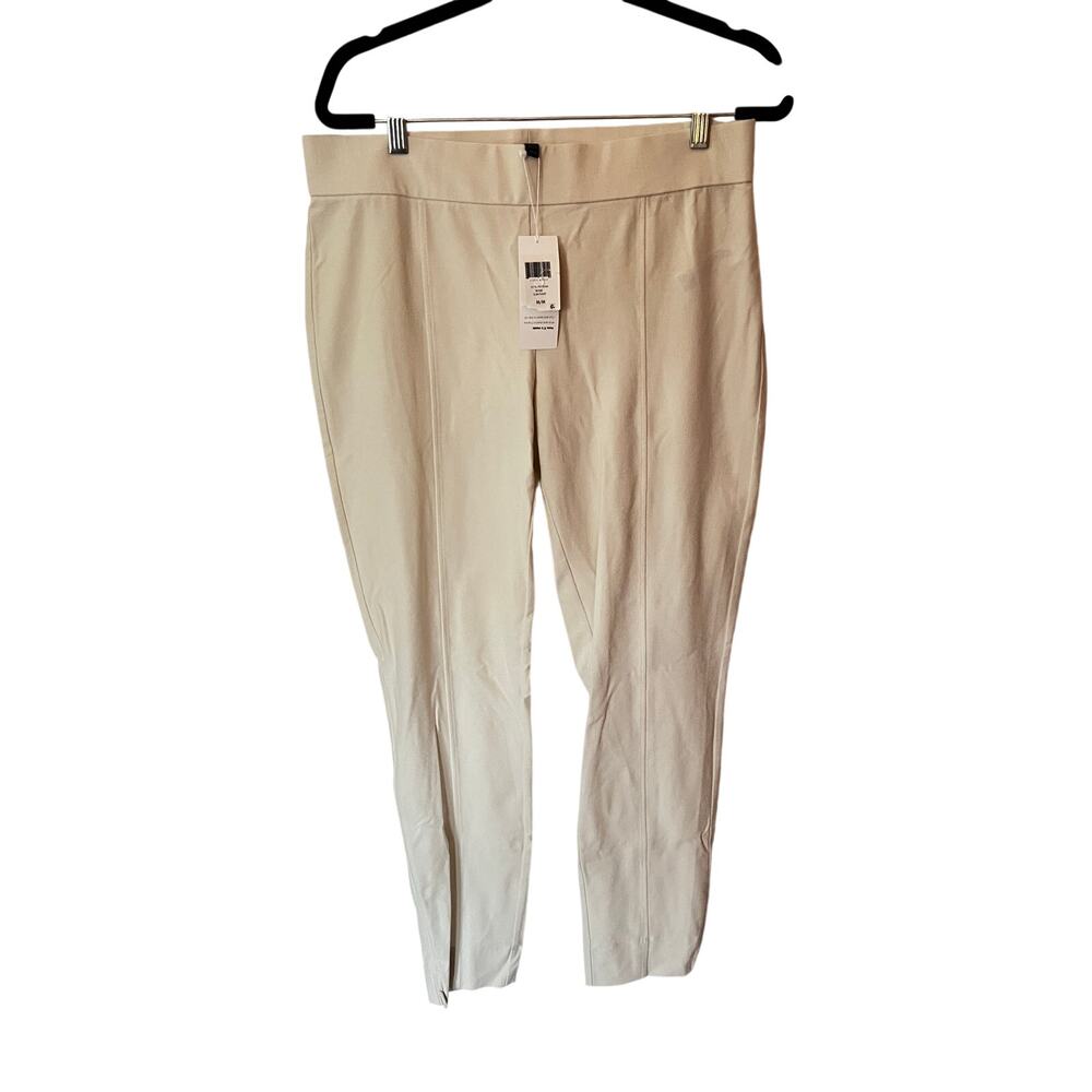 NWT Eileen Fisher Stretch Crepe Bone Slim Pants SZ M